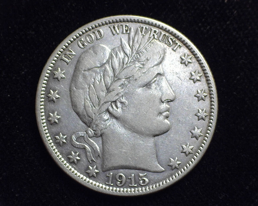 1915 S Barber Half Dollar Lightly cleaned. VF - US Coin