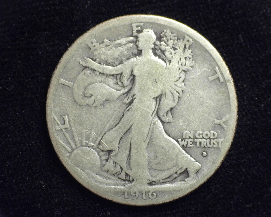 1916 D Liberty Walking Half Dollar G - US Coin