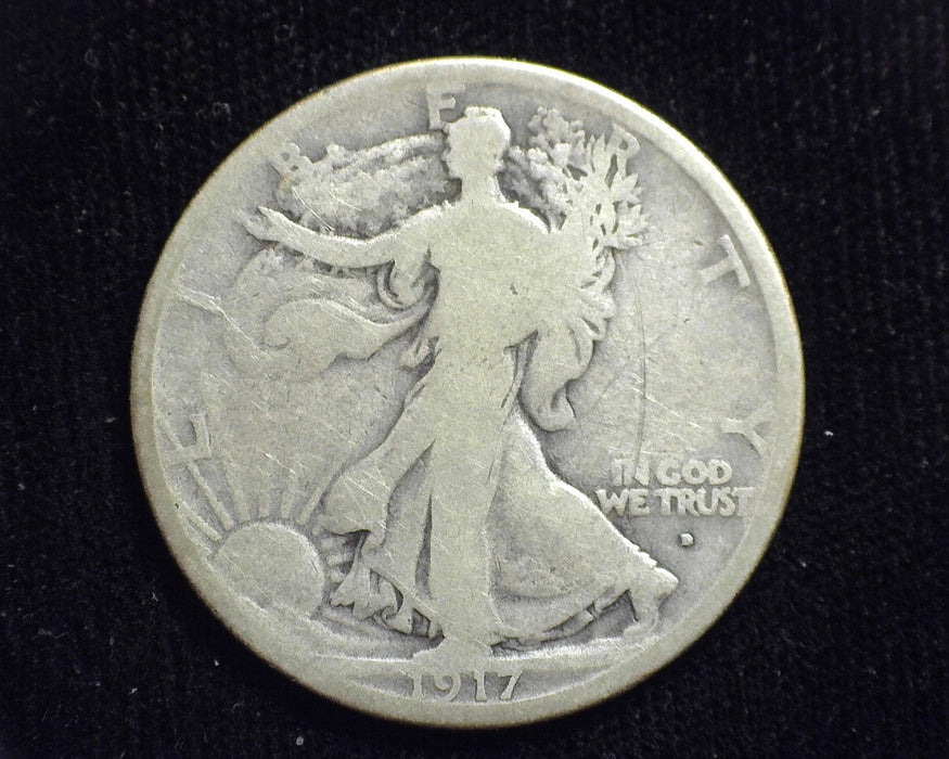 1917 D Obv Liberty Walking Half Dollar G - US Coin