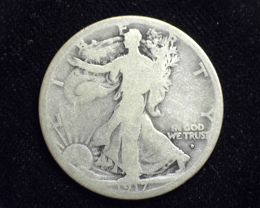 1917 D Obv Liberty Walking Half Dollar G - US Coin