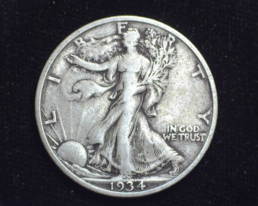 1934 S Liberty Walking Half Dollar F/VF - US Coin