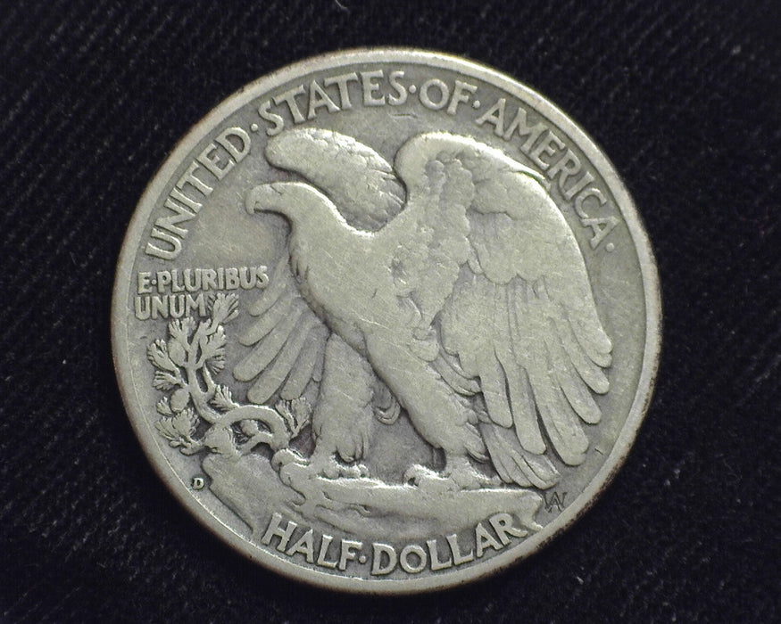 1938 D Liberty Walking Half Dollar F - US Coin