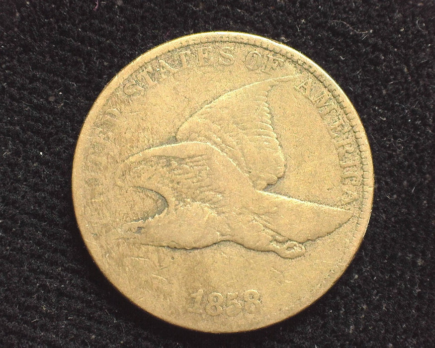 1858 Large letter Flying Eagle Penny/Cent VG - US Coin