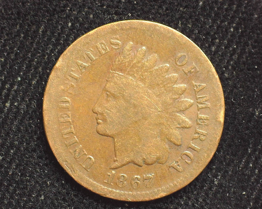 1867 Indian Head Penny/Cent VG - US Coin