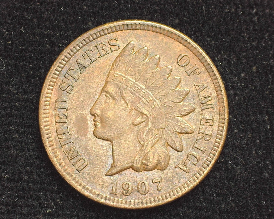 1907 Indian Head Penny/Cent XF/AU - US Coin