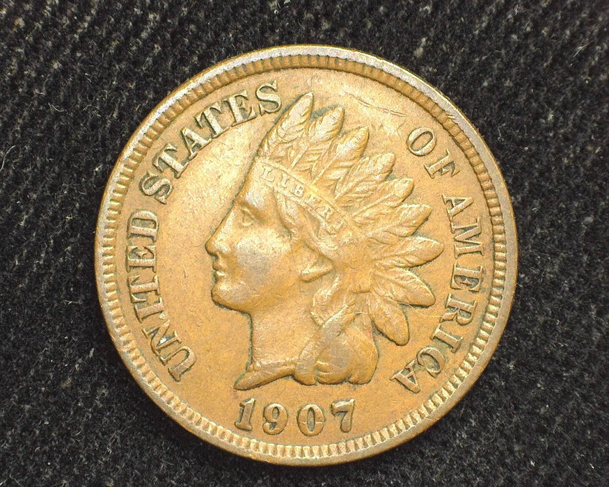 1907 Indian Head Penny/Cent XF - US Coin