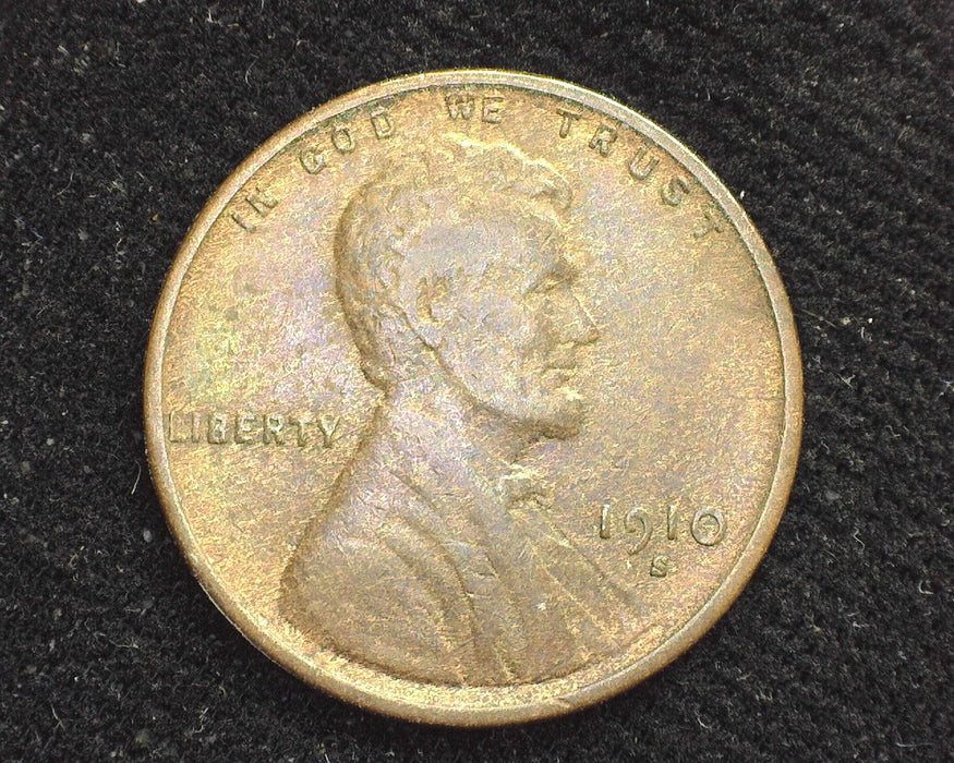 1910 S Lincoln Wheat Penny/Cent VF - US Coin