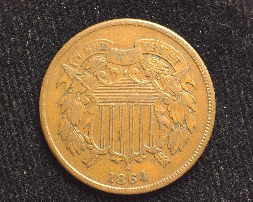 1864 Two Cent Piece XF - US Coin