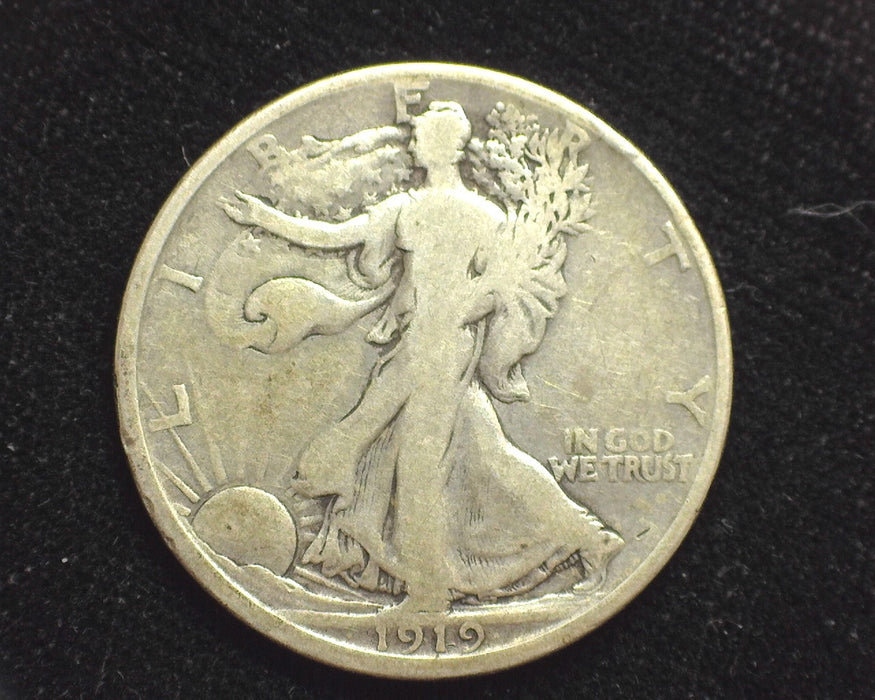 1919 D Liberty Walking Half Dollar F - US Coin