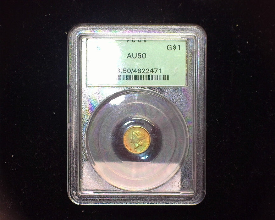 1851 $1.00 Gold Piece PCGS AU-50 - US Coin