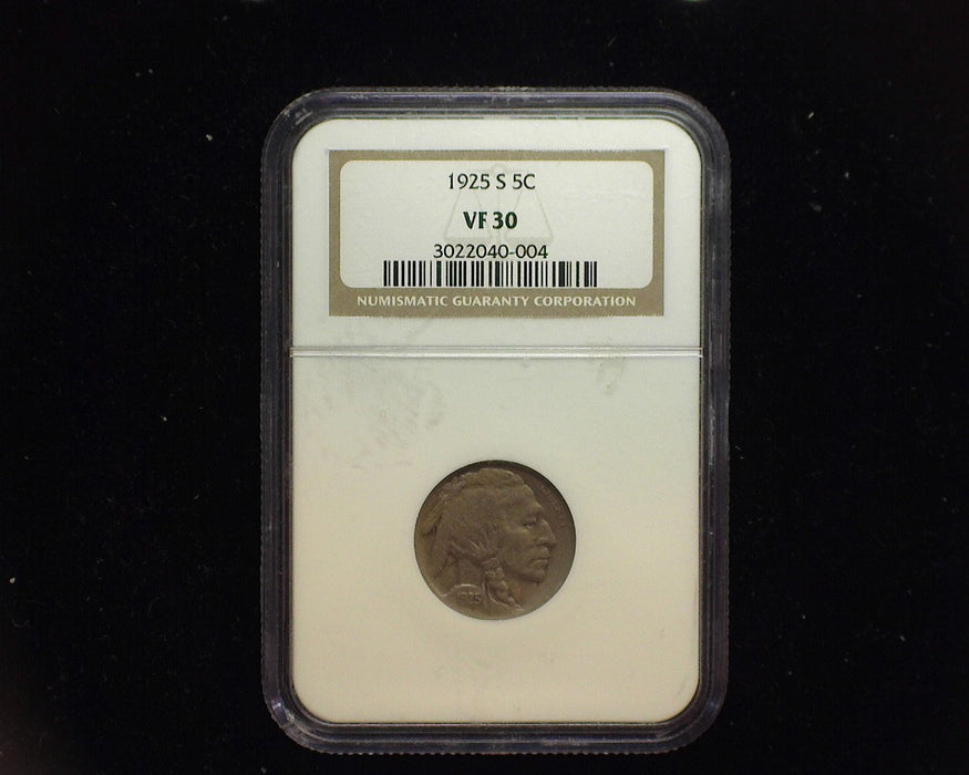 1925 S Buffalo Nickel NGC VF 30 - US Coin