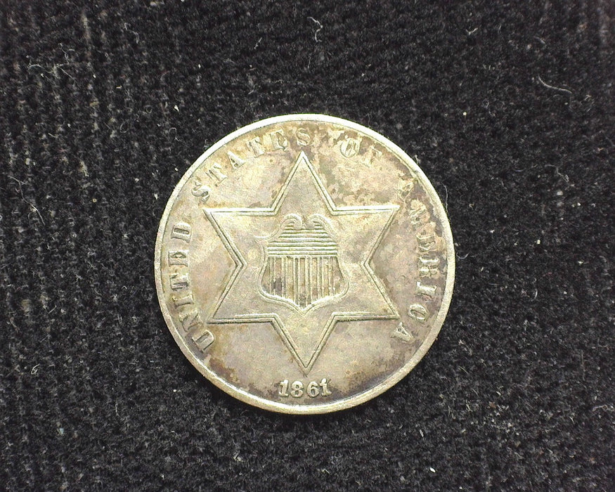 1861 Three Cent Silver F/VF - US Coin