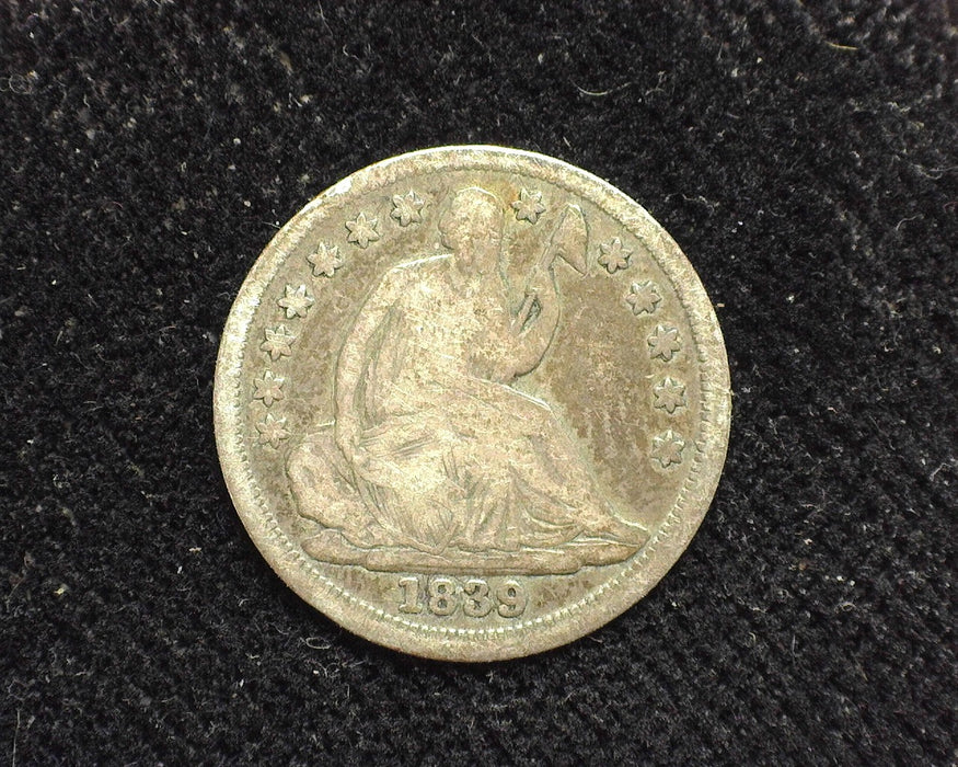 1839 Liberty Seated Half Dime VG - US Coin