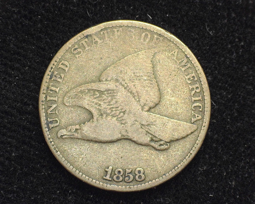 1858 Flying Eagle Penny/Cent Large letter VG - US Coin