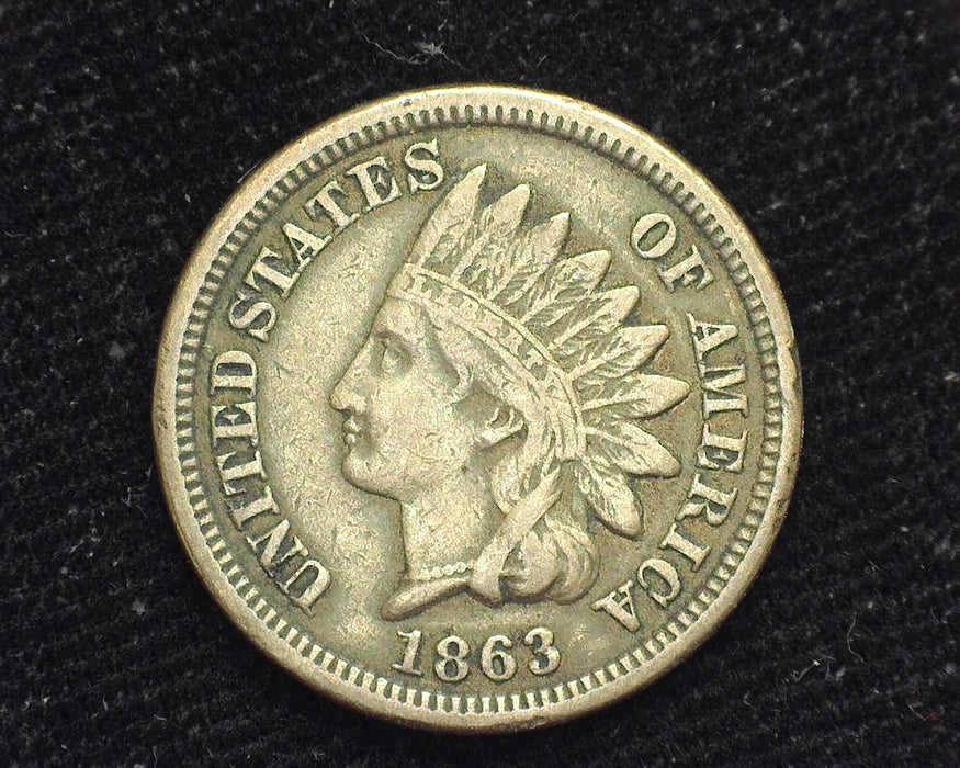 1863 Indian Head Penny/Cent F - US Coin