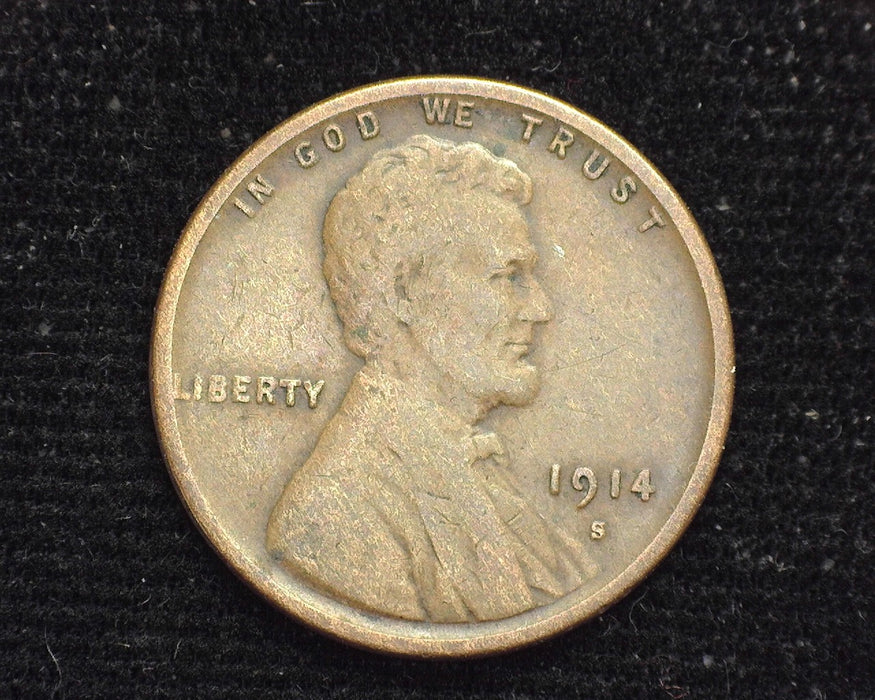 1914 S Lincoln Wheat Cent VG - US Coin