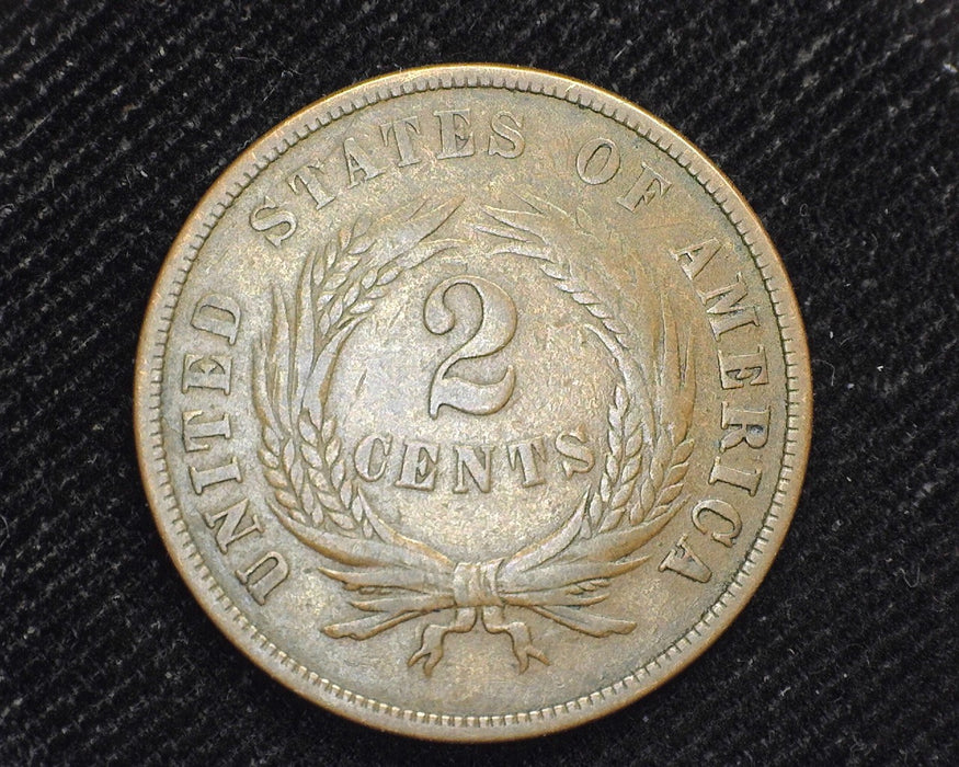 1867 Two Cent Piece VG - US Coin