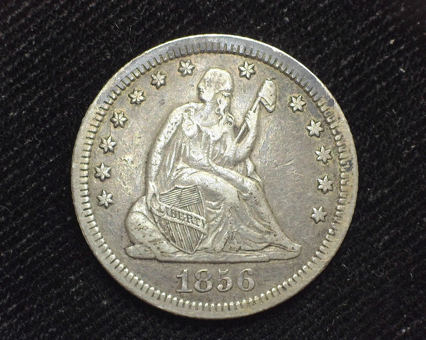 1856 Liberty Seated Quarter VF - US Coin