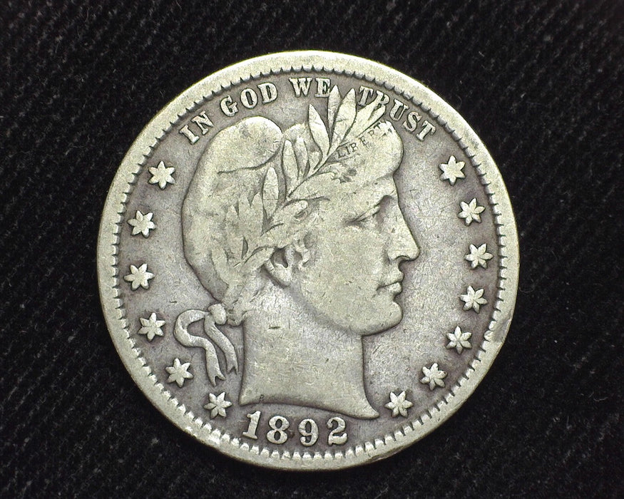 1892 Barber Quarter F - US Coin