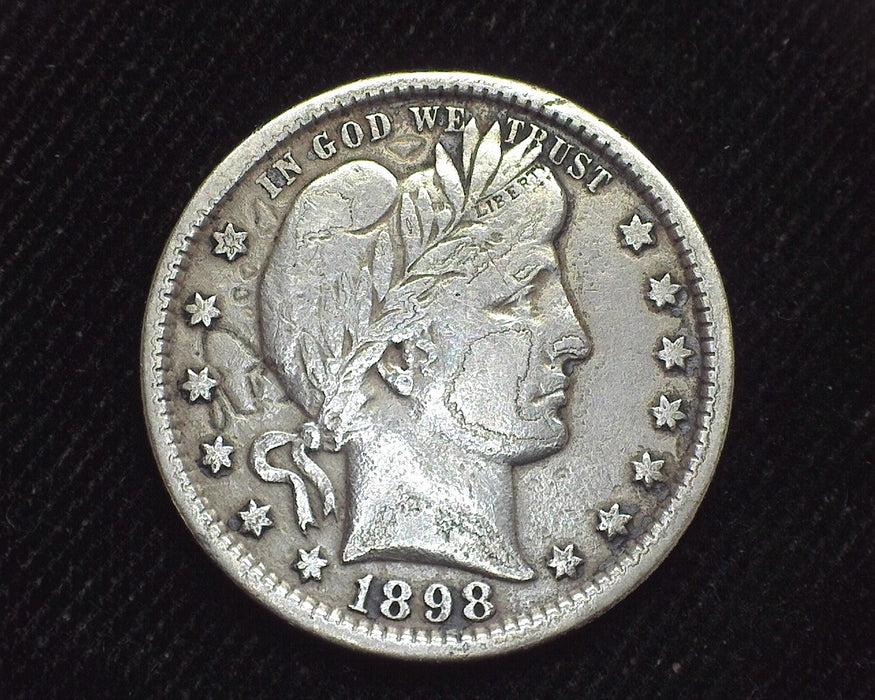 1898 Barber Quarter Cheek laminations. F - US Coin