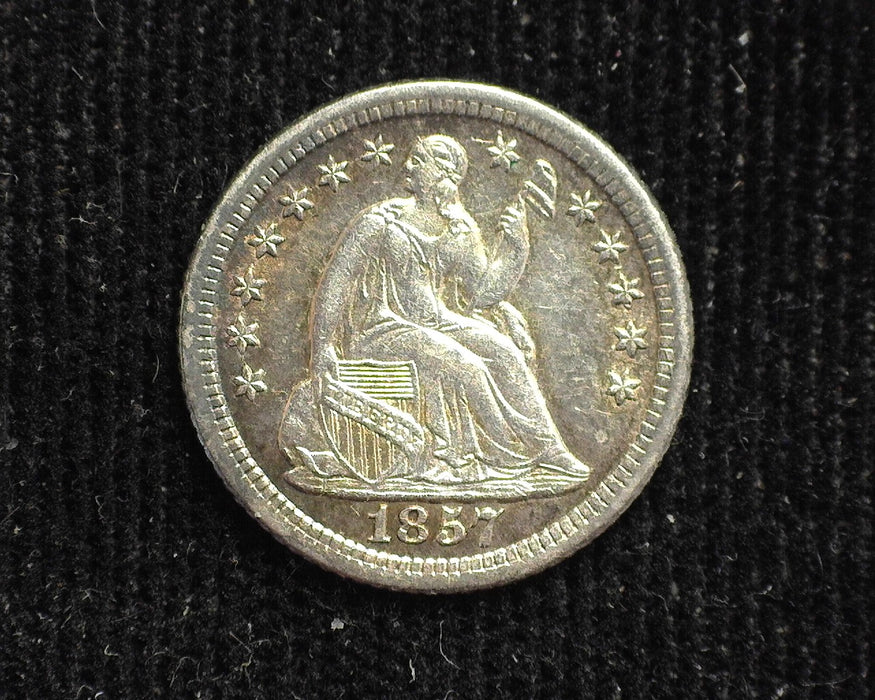 1857 O Liberty Seated Half Dime AU - US Coin