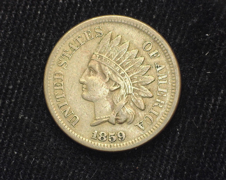 1859 Indian Head Penny/Cent F+ - US Coin