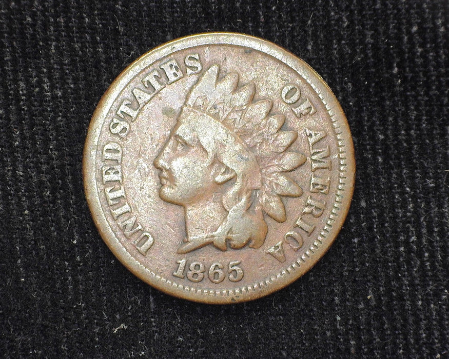 1865 Indian Head Penny/Cent VG - US Coin