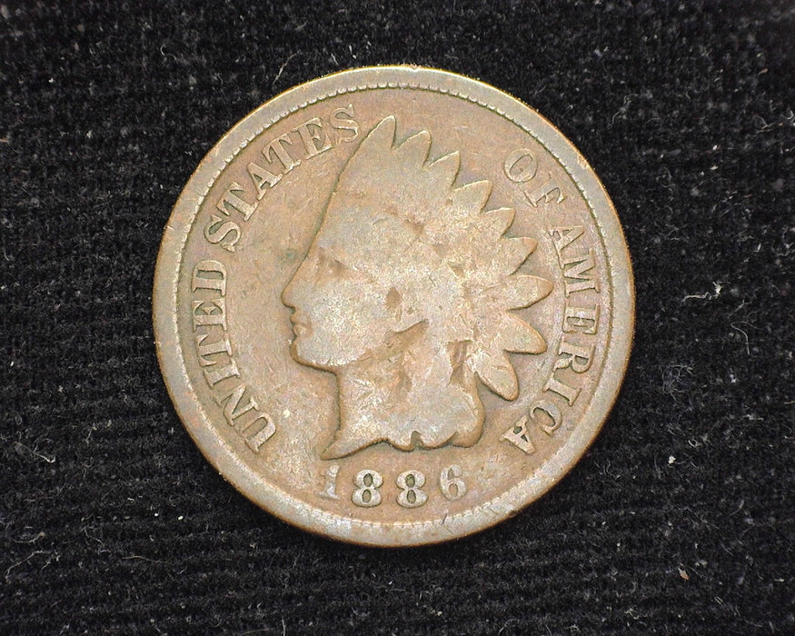 1886 Ty 2 Indian Head Penny/Cent G - US Coin