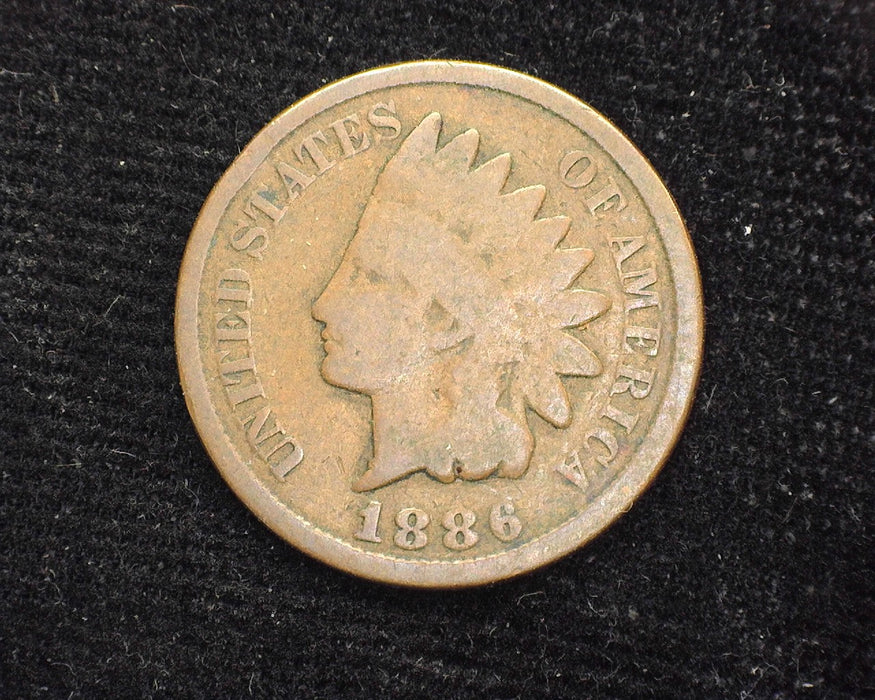 1886 Ty 2 Indian Head Penny/Cent G - US Coin