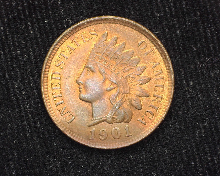 1901 Indian Head Penny/Cent R&B BU - US Coin