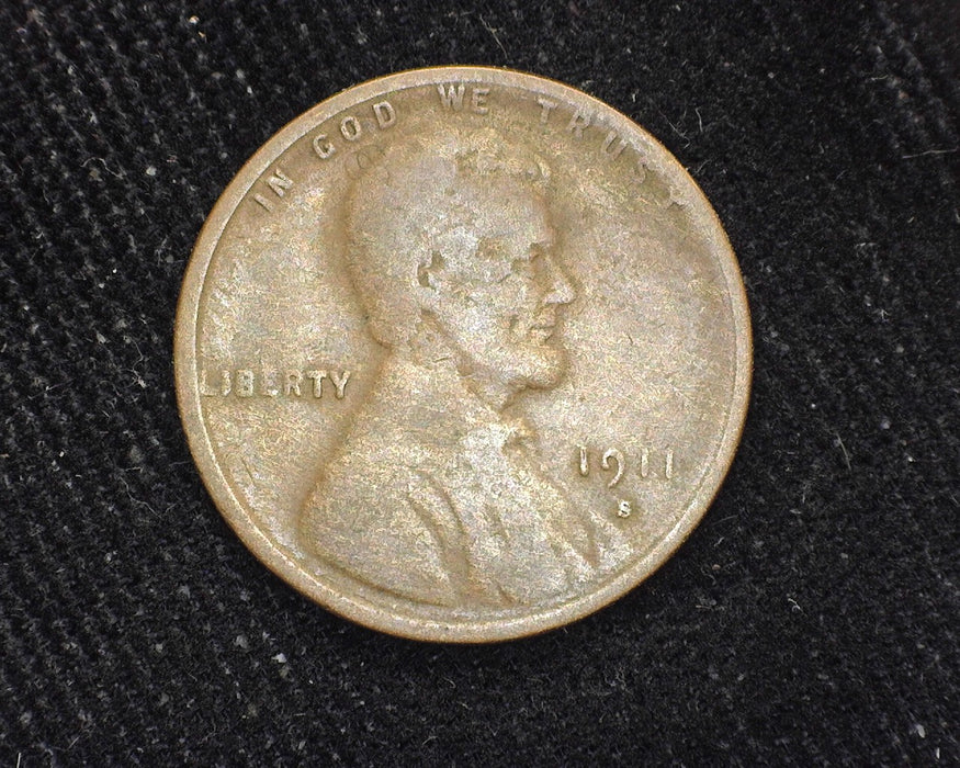 1911 S Lincoln Wheat Cent VG - US Coin