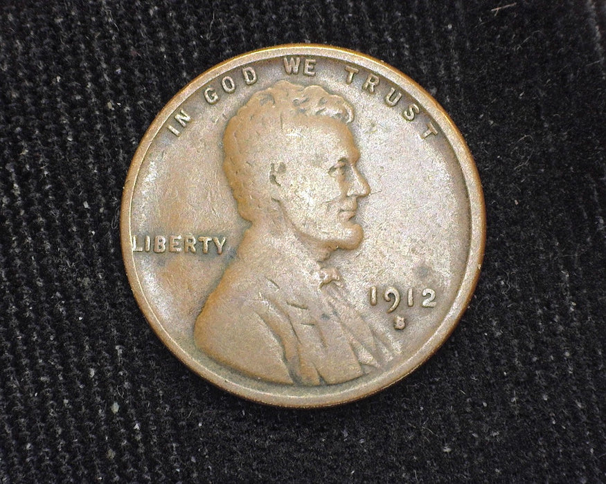 1912 S Lincoln Wheat Cent VG - US Coin