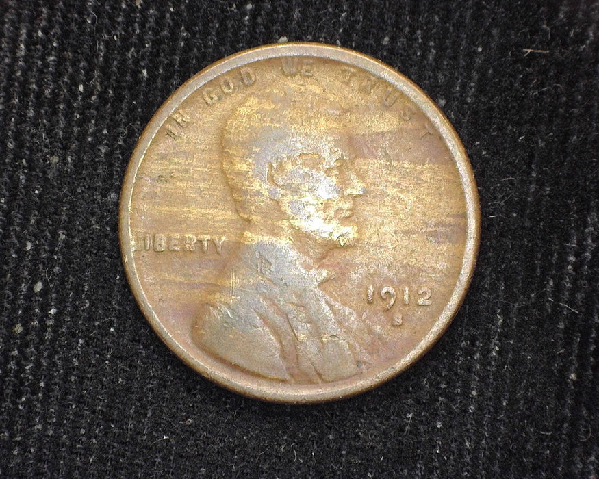 1912 S Lincoln Wheat Cent F - US Coin