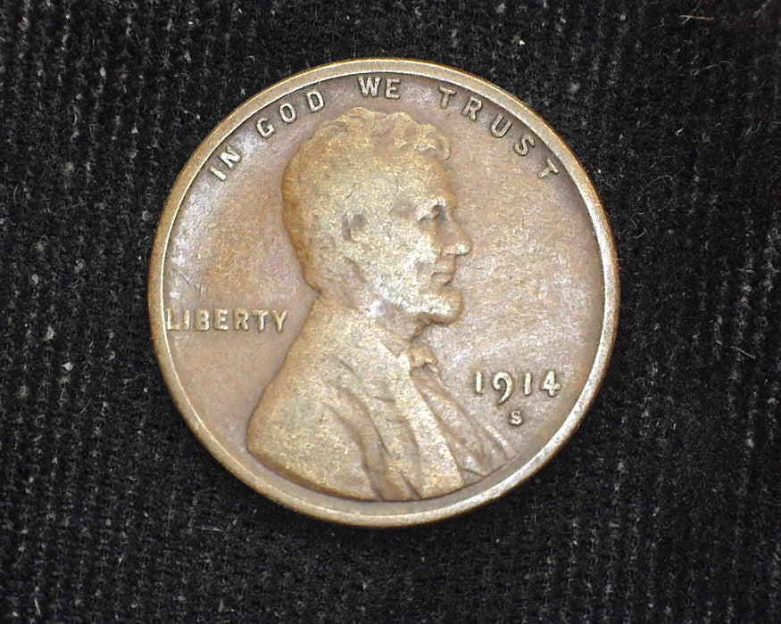 1914 S Lincoln Wheat Cent F - US Coin