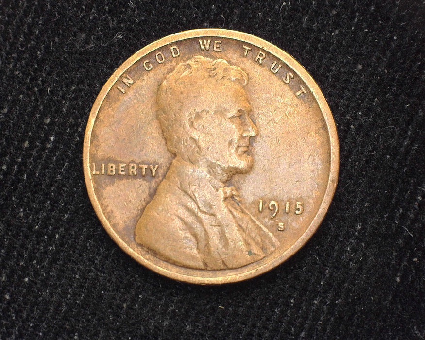 1915 S Lincoln Wheat Cent VG - US Coin