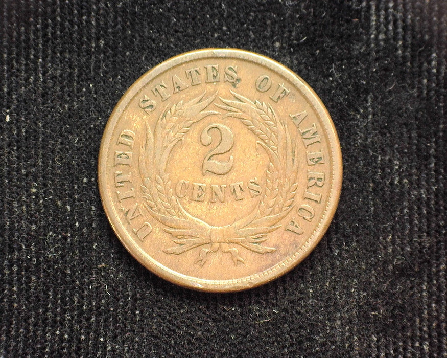 1864 Two Cent Piece F - US Coin