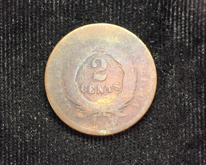 1864 Two Cent Piece AG - US Coin