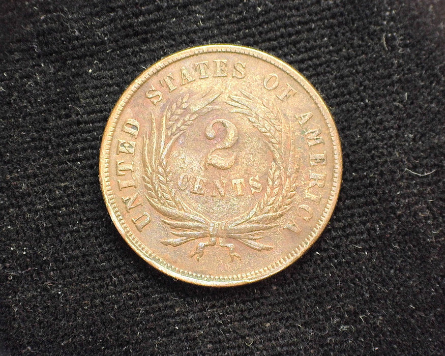 1865 Two Cent Piece F - US Coin