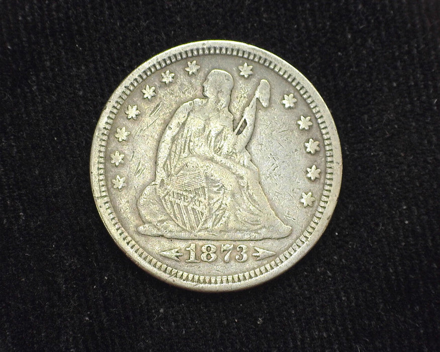 1873 Arrows Liberty Seated Quarter F - US Coin