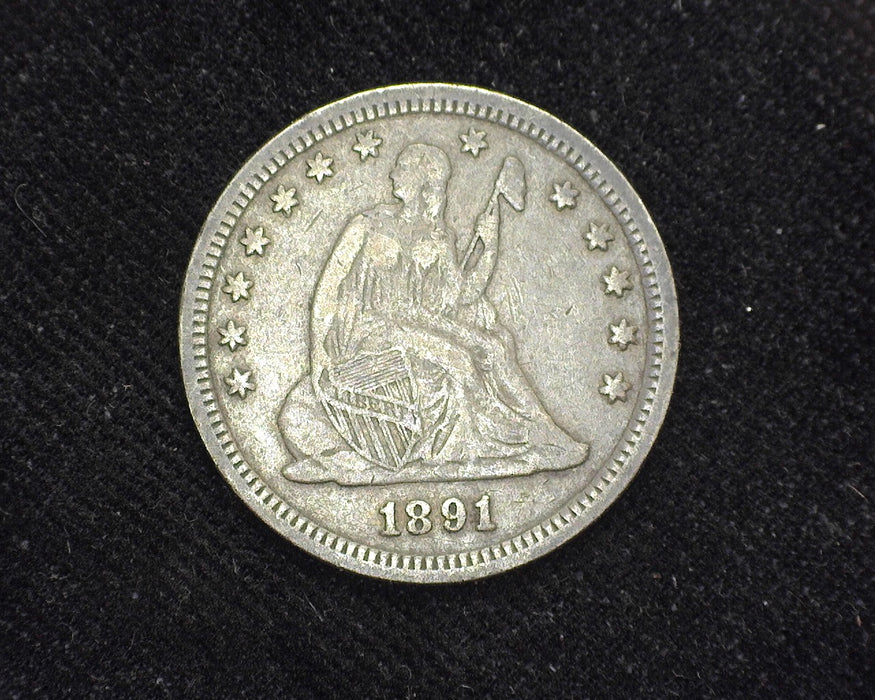 1891 Liberty Seated Quarter F - US Coin