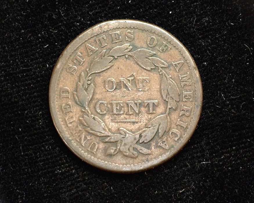 1838 Large Cent Coronet Rim damage. F - US Coin