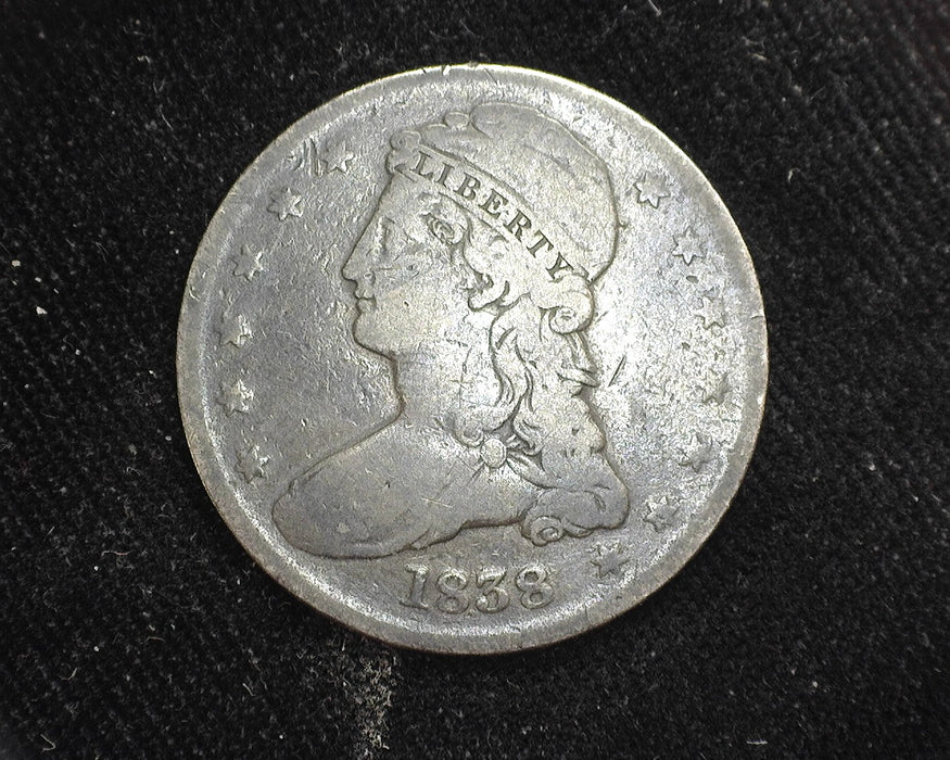 1838 Capped Bust Half Dollar Reeded edge. VG - US Coin