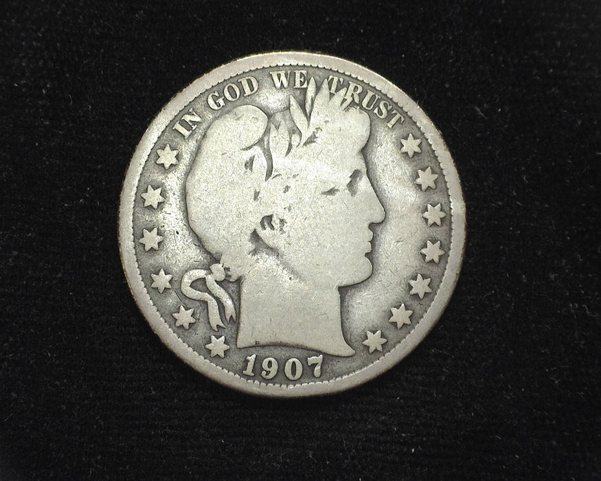 1907 D Barber Half Dollar VG - US Coin