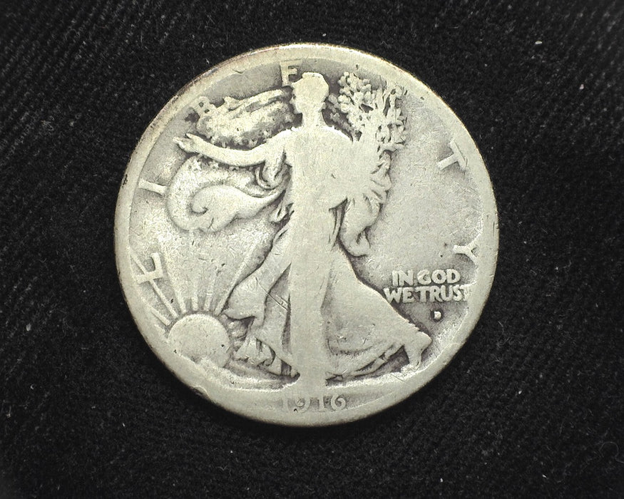 1916 D Liberty Walking Half Dollar G - US Coin