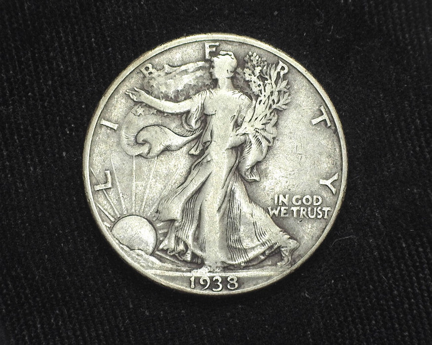 1938 D Liberty Walking Half Dollar F - US Coin