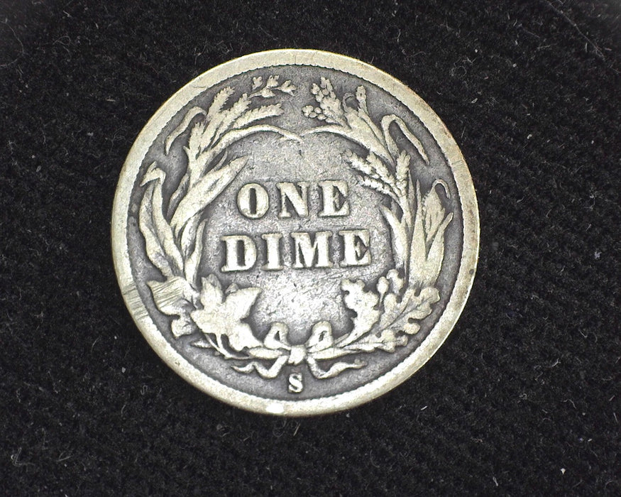 1896 S Barber Dime Some scratching. G - US Coin