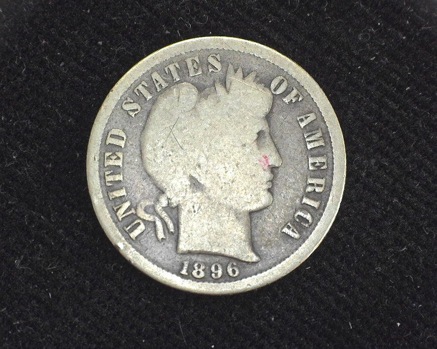 1896 S Barber Dime Some scratching. G - US Coin