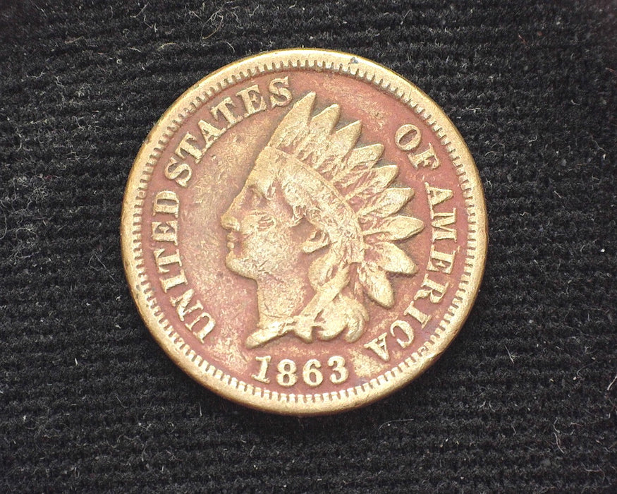 1863 Indian Head Penny/Cent VG/F - US Coin