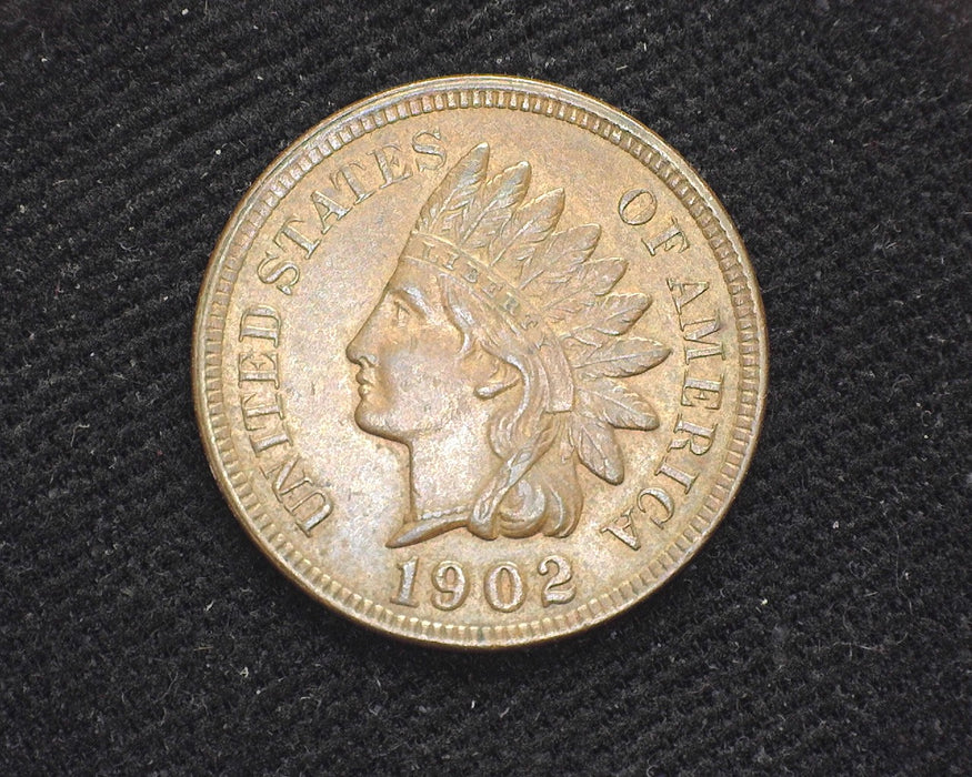 1902 Indian Head Penny/Cent AU - US Coin