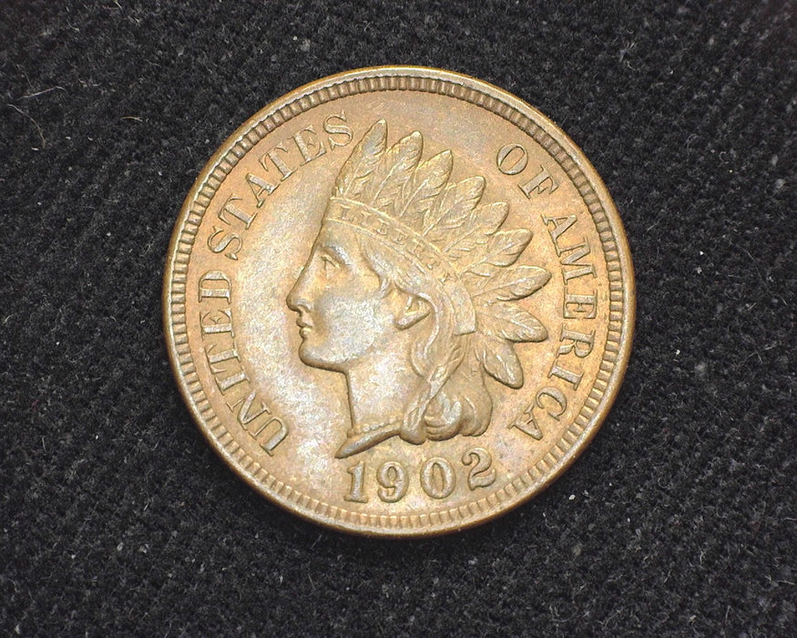 1902 Indian Head Penny/Cent Red & Brown. BU-63 - US Coin